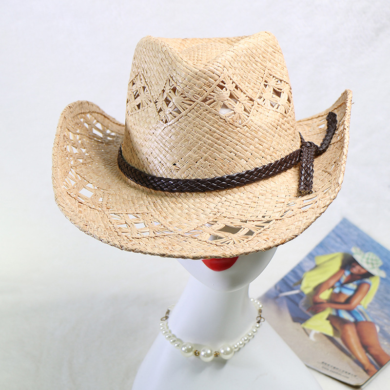 Cowboy Hat Straw - Ebay Hot Sale Raffia Hand-knitted Pattern