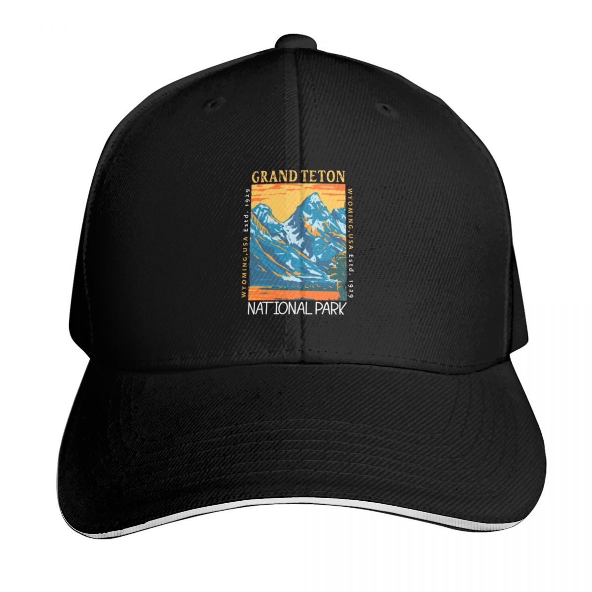 Baseball Cap Structured - Grand Teton National Park Wyoming Distressed