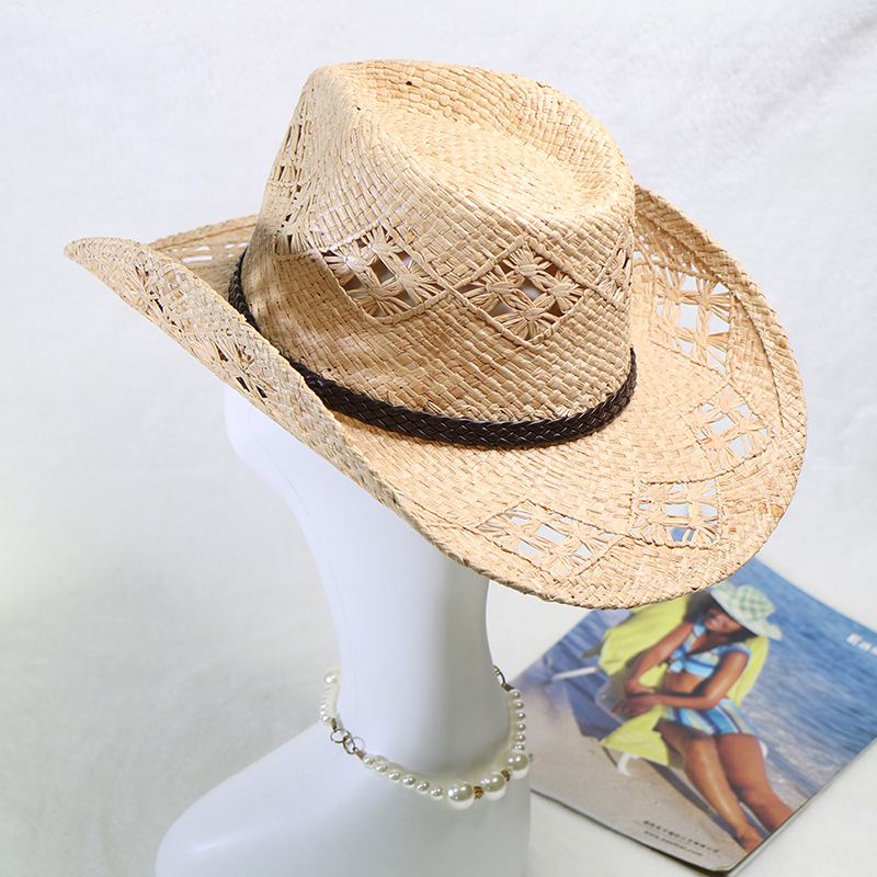 Ebay Hot Sale Raffia Hand-knit - огляд і ціна Cowboy Hat Straw
