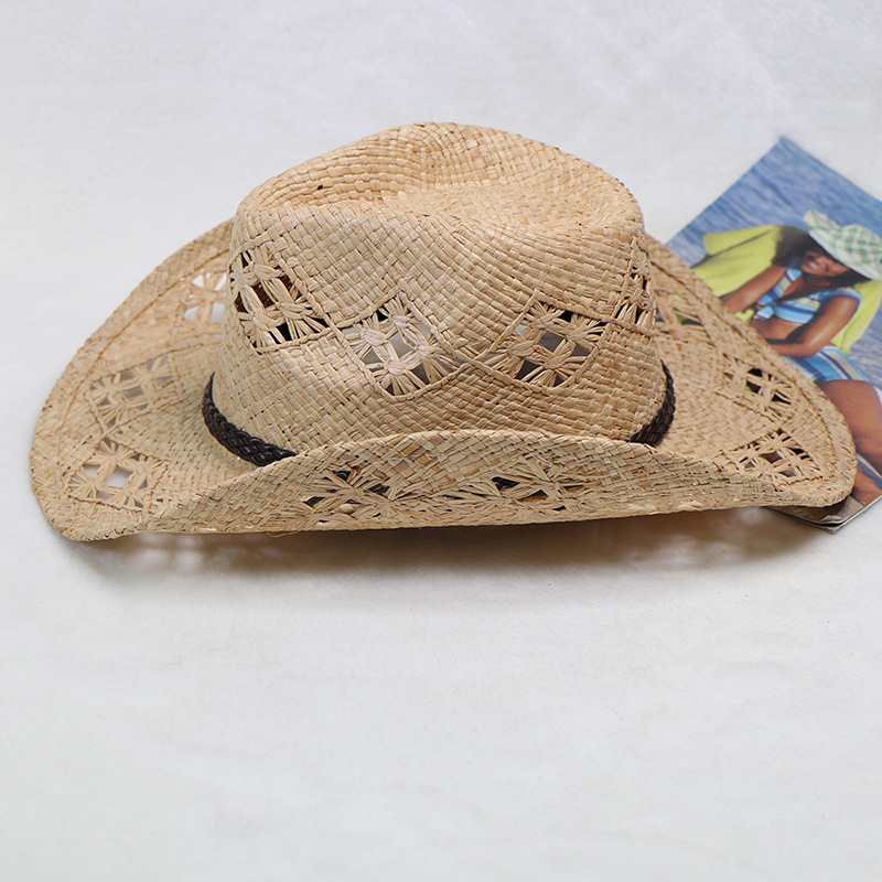 Ebay Hot Sale Raffia Hand-knit - огляд і ціна Cowboy Hat Straw