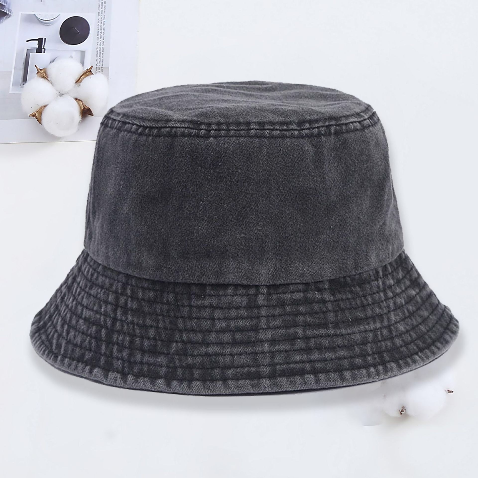 Custom Logo Denim Bucket Hat F - огляд і ціна Bucket Hat Cotton