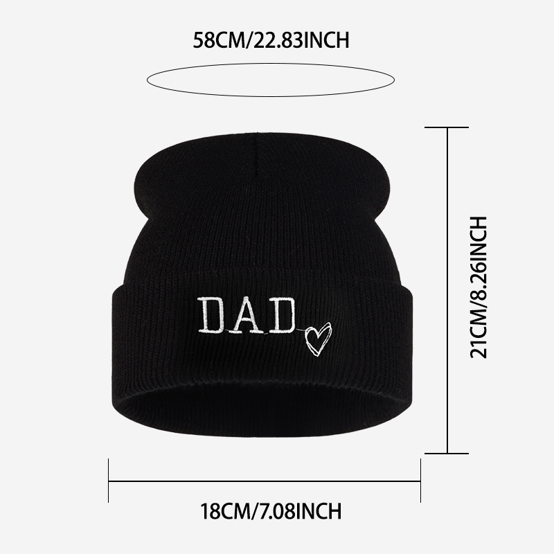 2pc Adult MOM DAD Embroidery M - огляд і ціна Beanie Cuffed Knit